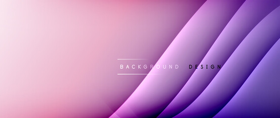 Fluid gradient waves with shadow lines and glowing light effect, modern flowing motion abstract background for cover, placards, poster, banner or flyer