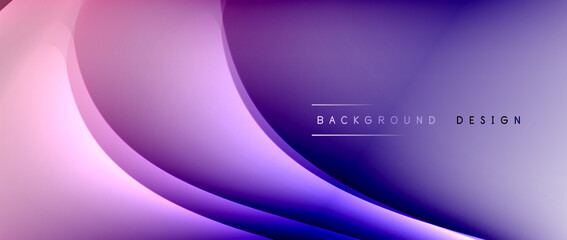 Fluid gradient waves with shadow lines and glowing light effect, modern flowing motion abstract background for cover, placards, poster, banner or flyer