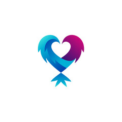 love bird logo design template