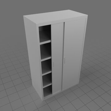 Office cabinet with sliding doors