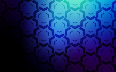Fototapeta premium Dark BLUE vector template with bent lines. Glitter abstract illustration with wry lines. Abstract design for your web site.