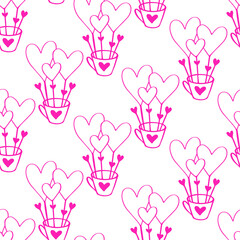 Valentines Hand Drawn Seamless Pattern-09