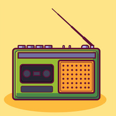 Retro radio vector illustration