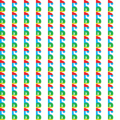 Vector seamless pattern texture background with geometric shapes, colored in white, yellow, green, blue, red colors.