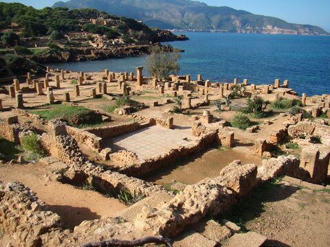 site arch&eacute;ologique des ruine romain a Tipaza en Alg&eacute;rie 