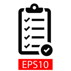 clipboard icon vector illustration. Checkbox icon.