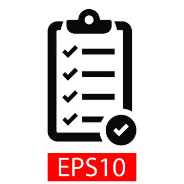 clipboard icon vector illustration. Checkbox icon.