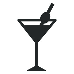 cocktail icon isolated on white background