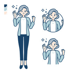 simple senior woman_OK-sign