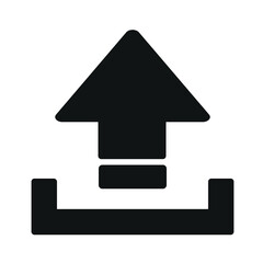 Upload icon for web uses. Upload symbol vector isolated on white background