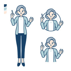 simple senior woman_speaking