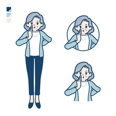 simple senior woman_Whispering