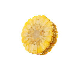 Piece of corn cob isolated on white