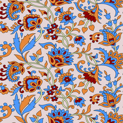 traditional indian paisley pattern on  ghra   background