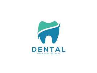Dental tooth logo template