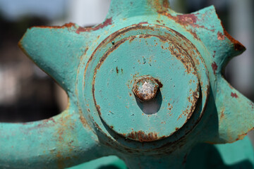 old rusty industrial valve