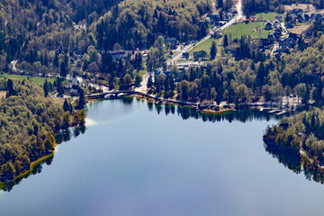 Fototapeta premium Bohinj lake valley from Pršivec