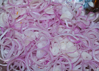 close up of sliced onion