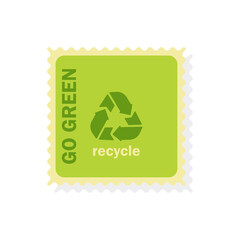 go green postcard. vector illustration	