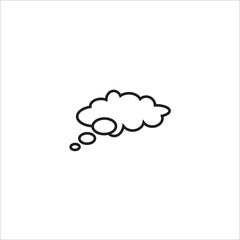 Bubble speech cloud line icon vector