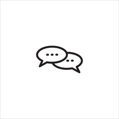 Bubble speech line icon vector