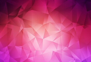 Obraz premium Light Pink, Yellow vector triangle mosaic template. Triangular geometric sample with gradient. Brand new style for your business design.