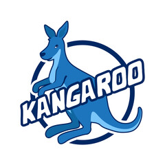 kangaroo logo isolated on white background. vector illustration