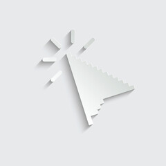 paper click icon. cursor symbol icon. mouse click symbol