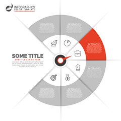 Infographic design template. Creative concept with 6 steps
