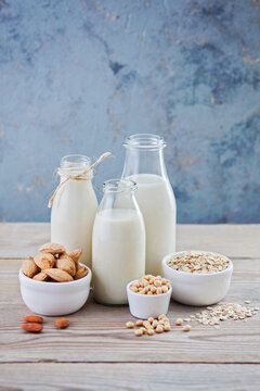 dairy free milk drink and ingredients