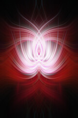 Abstract twirl effect added to a photo to create a background with orange red white colors