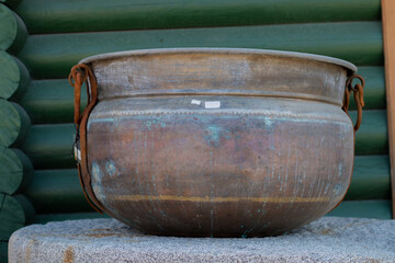 Fototapeta premium old big cauldron