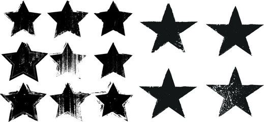 Obraz premium Textured vector Stars used for stamps, banners. Icon.