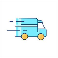 color icon, fast delivery by car