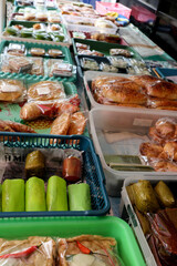 Jajan pasar is various Indonesian  traditional sweet and savory snack  sold in traditional market or by the street 