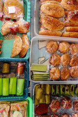 Jajan pasar is various Indonesian  traditional sweet and savory snack  sold in traditional market or by the street 