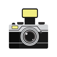 camera icon on white background. vector illustration	