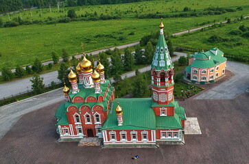 Kiselevsk Red Stone Church Drone Photo