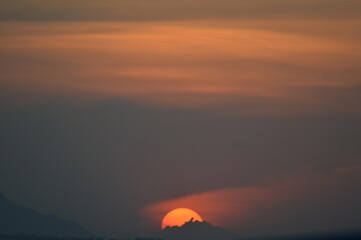 Sunset in the mountains