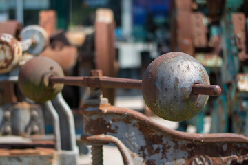 an old rusty iron mace
