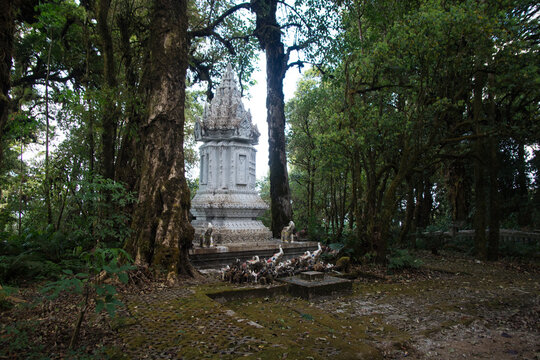 Thai ancient remains stupa at Doi Inthanon National Park in Chiang Mai,Thailand