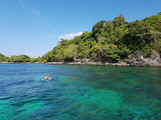 Obraz premium beautiful beach and tropical sea at lipe island ,satun Thailand