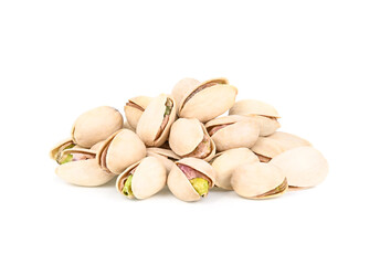 Pistachio isolated on white background.