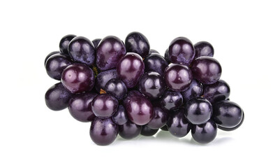 Ripe grapes isolated on the white background.
