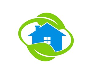 Healthy house with green leaf