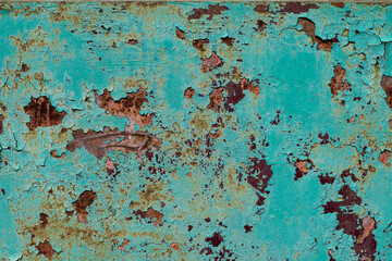 rusty iron and colored background