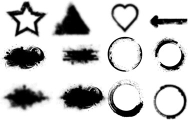 Grunge textured design elements . vector