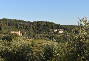 Obraz premium The village landscape of Tuscany Italy