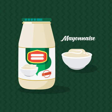 South African Mayonnaise Jar on a Pattern Background