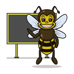 Bee cute mascot education-related design
